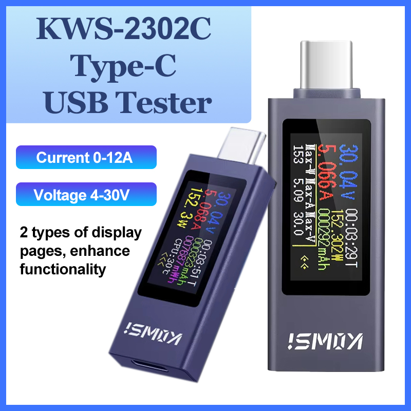 KWS-2302C Type-C USB-tester Mu - Power Supply Tester recensie en prijs