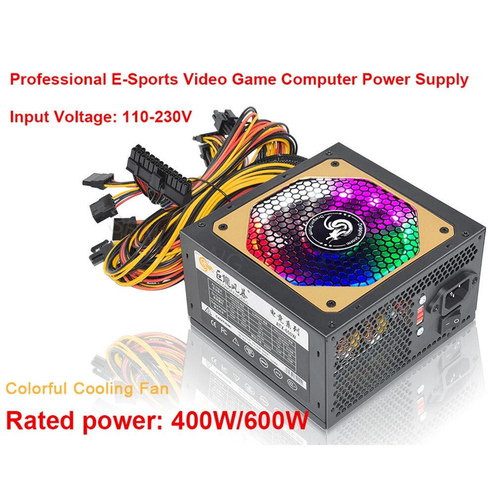 ATX 400 W 600 W 110-230 V RGB  - Power Supply 650W recensie en prijs