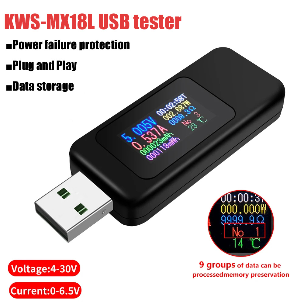 10-in-1 USB-tester DC digitale - Power Supply Tester recensie en prijs